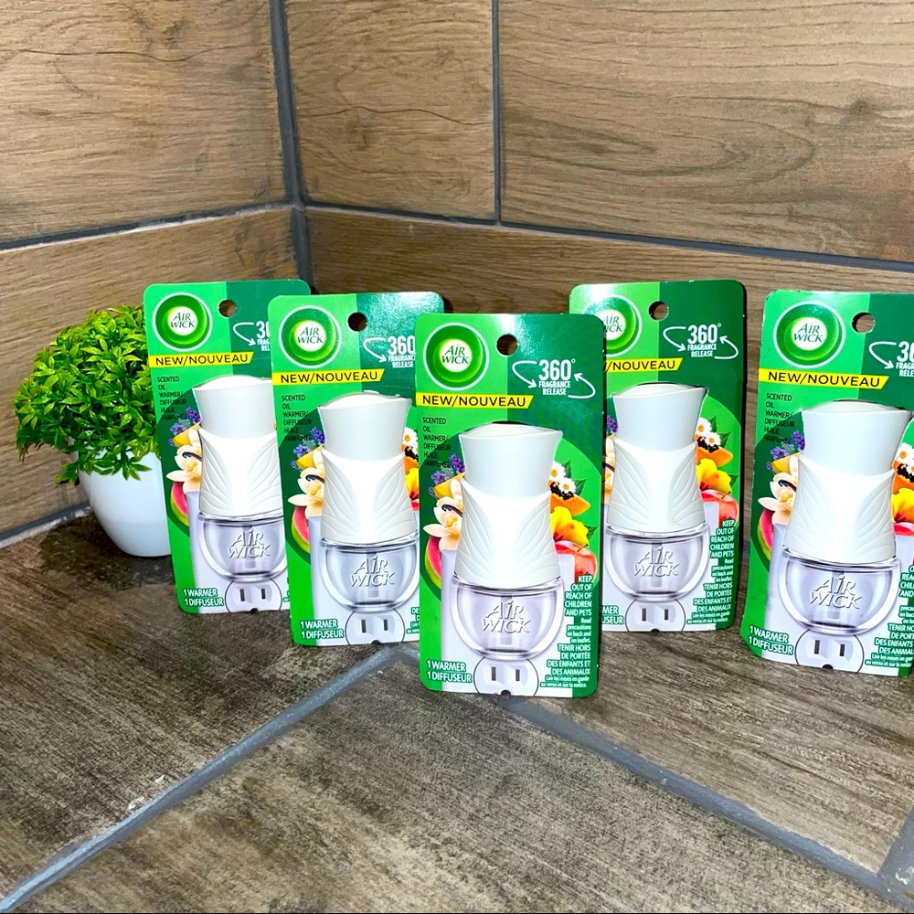 🆕 Air Wick plug in Scented Oil Warmer , White, Essential Oils, Air Freshener X5